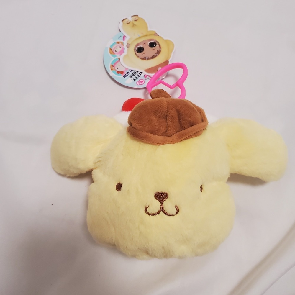LOL Surprise Loves Hello Kitty Reversible Plush Pompompurin Clip On Toy